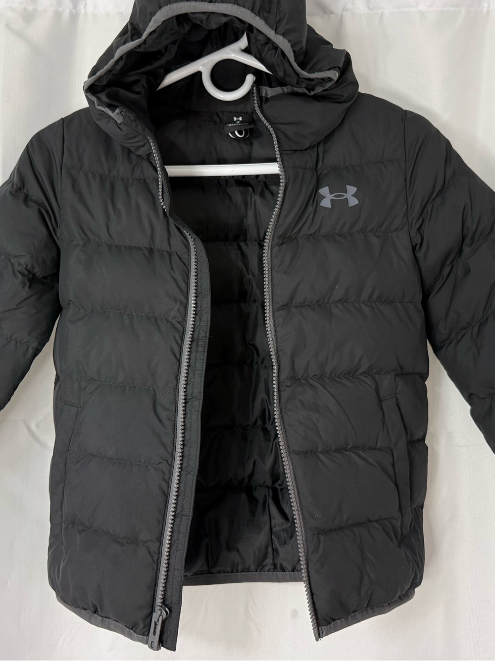 Under Armour Kids Black Hooded Puffer Coat